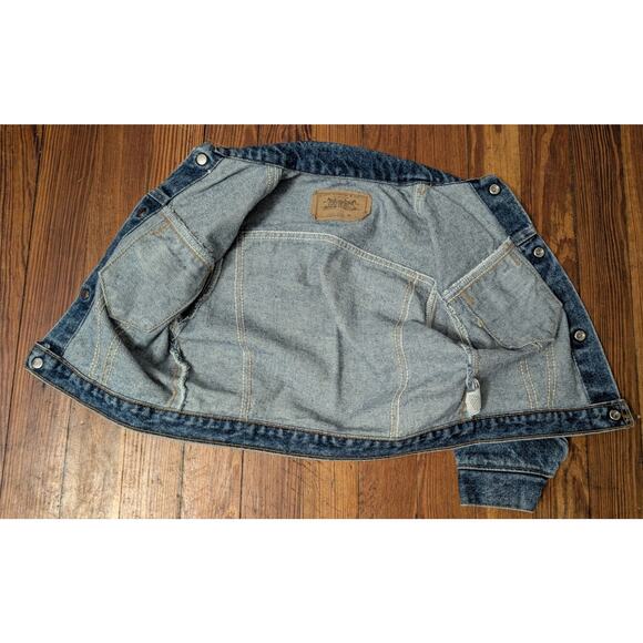 LEVI'S Blue Denim Jean Jacket Made In USA VTG Size 3 Orange Tab - Picture 5 of 9